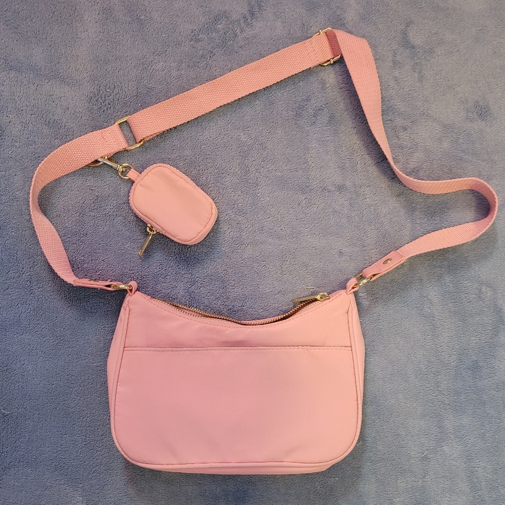 Pink Crossbody Bag with Coin Purse Adjustable Strap Wild Fable